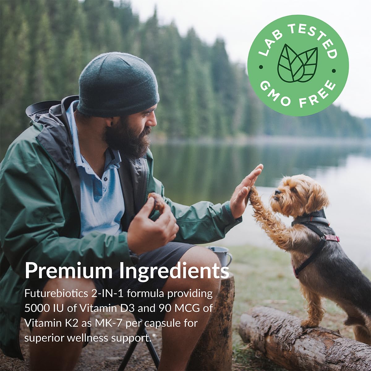 GMO-free, Gluten-free and Soy-free icons on packaging