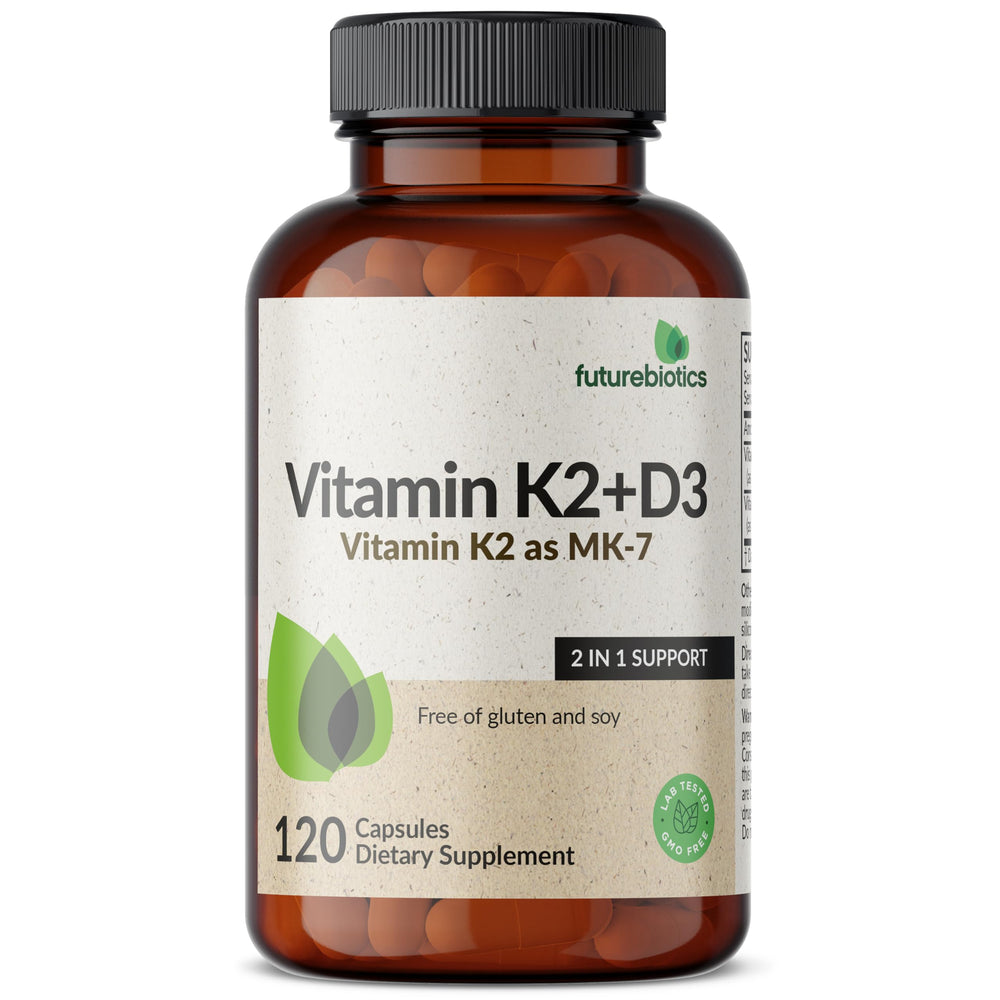 Vegetarian capsules containing Vitamin K2 and D3