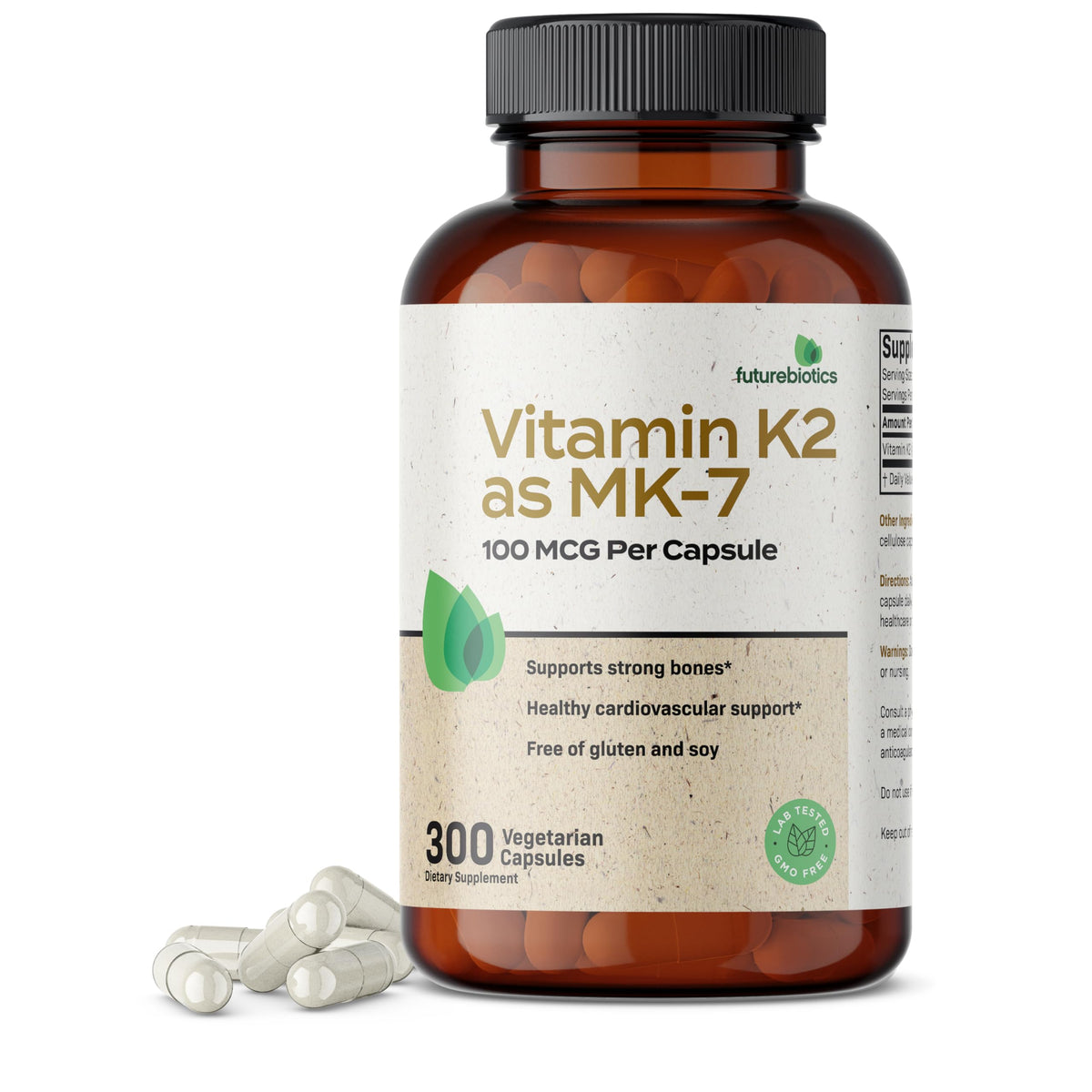 Futurebiotics Vitamin K2 MK-7 100 mcg Vegetarian Capsules