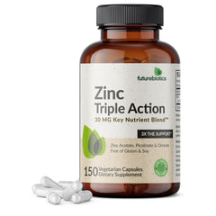 Front label of Futurebiotics Zinc Triple Action bottle