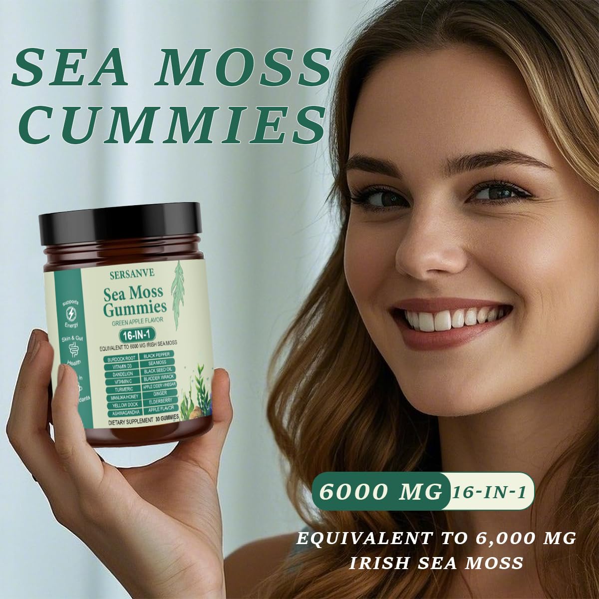 Close-up of sea moss gummies texture