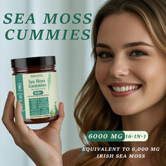 Close-up of sea moss gummies texture