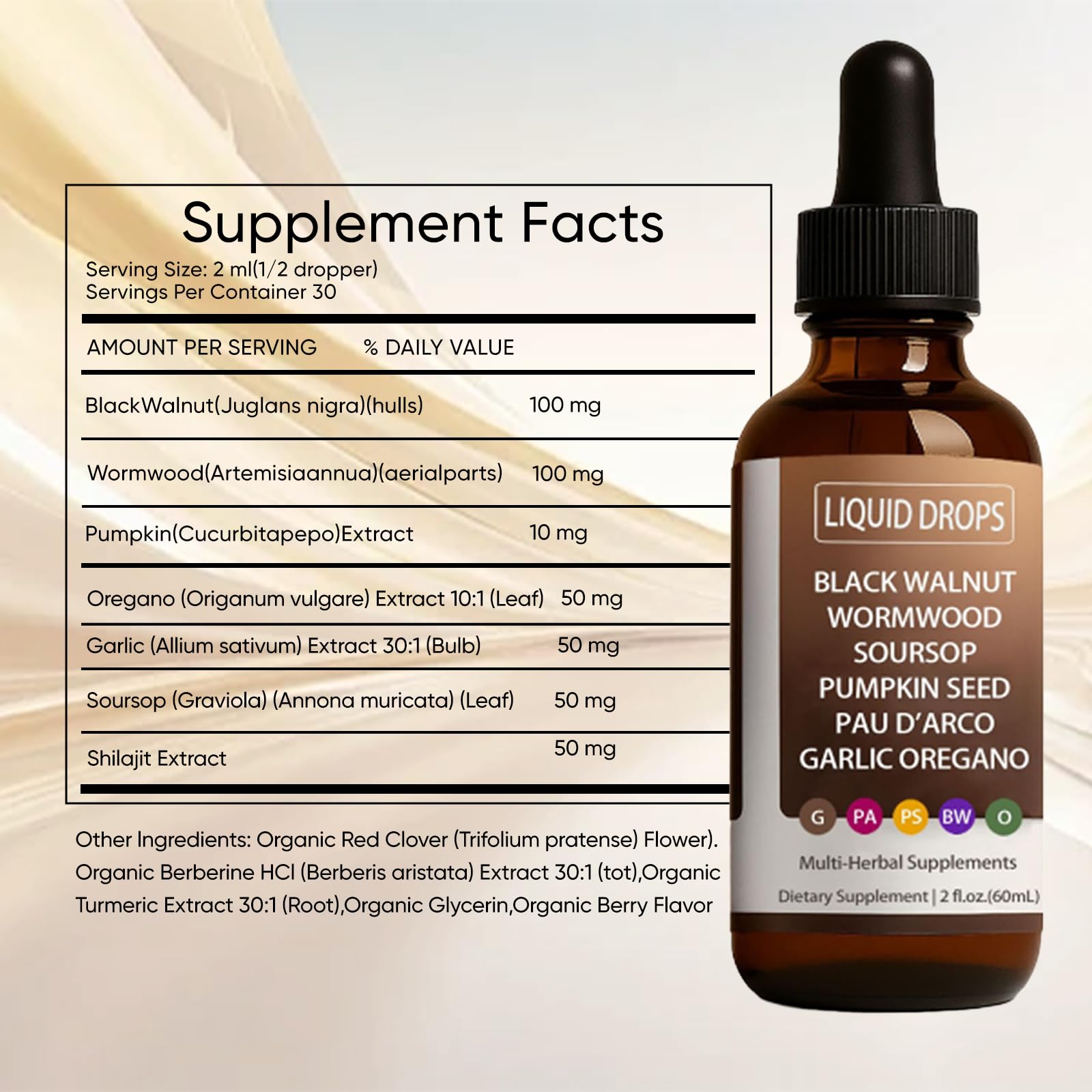 Pau d'arco and turmeric extracts in the formula