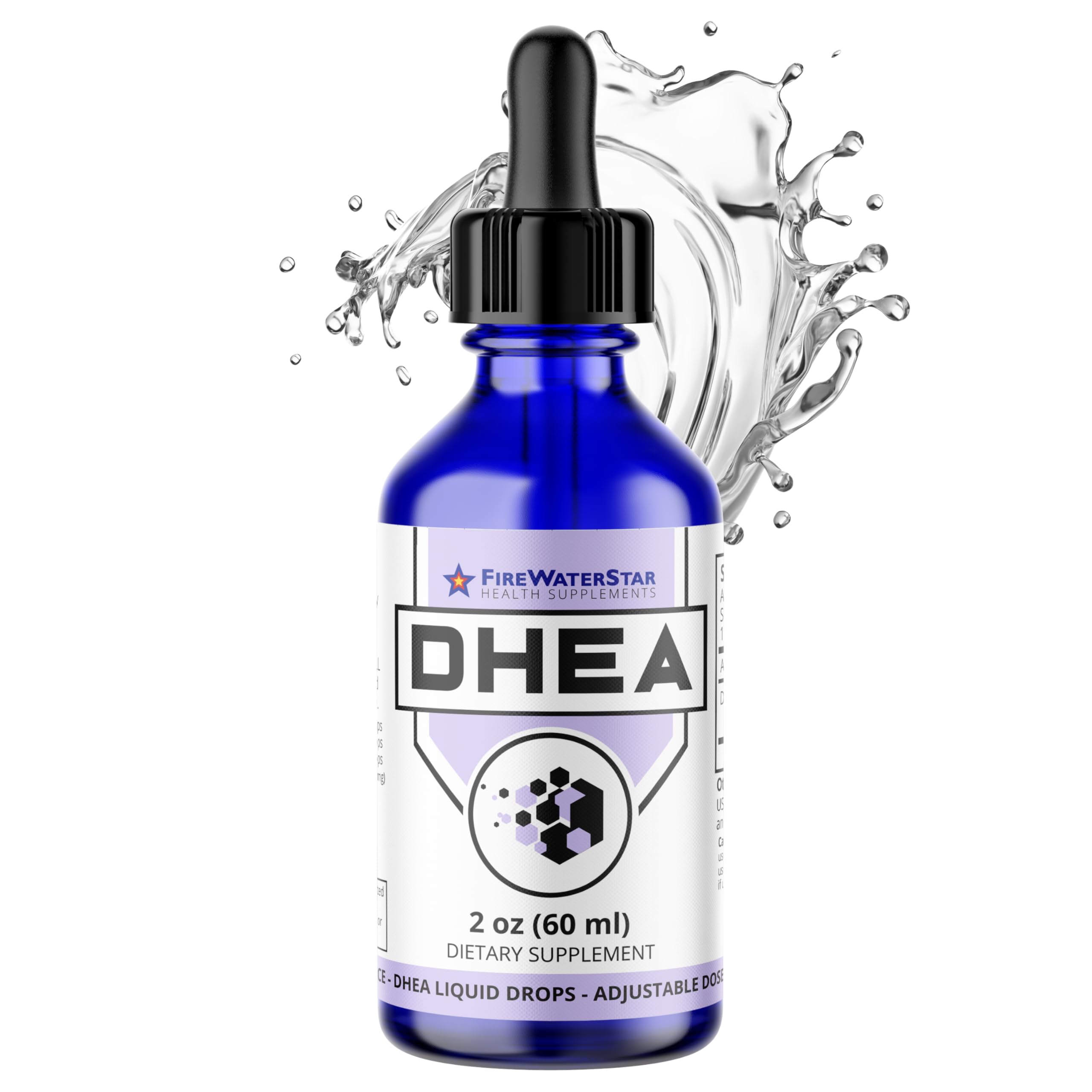 FWS DHEA Liquid Drops bottle showing 25mg/50mg labeling