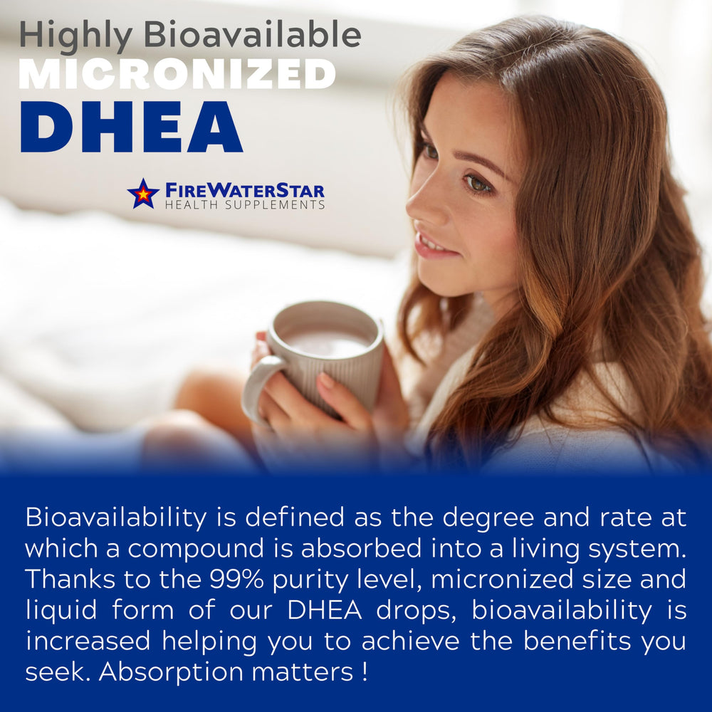 Close-up of 99% pure DHEA in liquid form