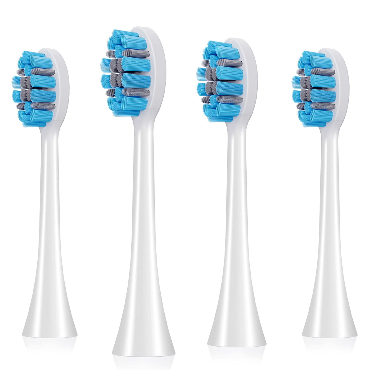 FXQQZZ A2 replacement brush head W-shape front view – 4-pack
