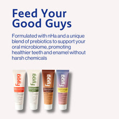 Close-up of Fygg Coconut Cream toothpaste label