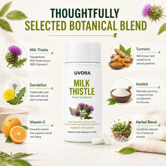 FYRKOA Uvora label detail highlighting ingredient list and clean formulation benefits