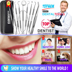 Stainless steel dental mirror and tweezers from G.CATACC kit