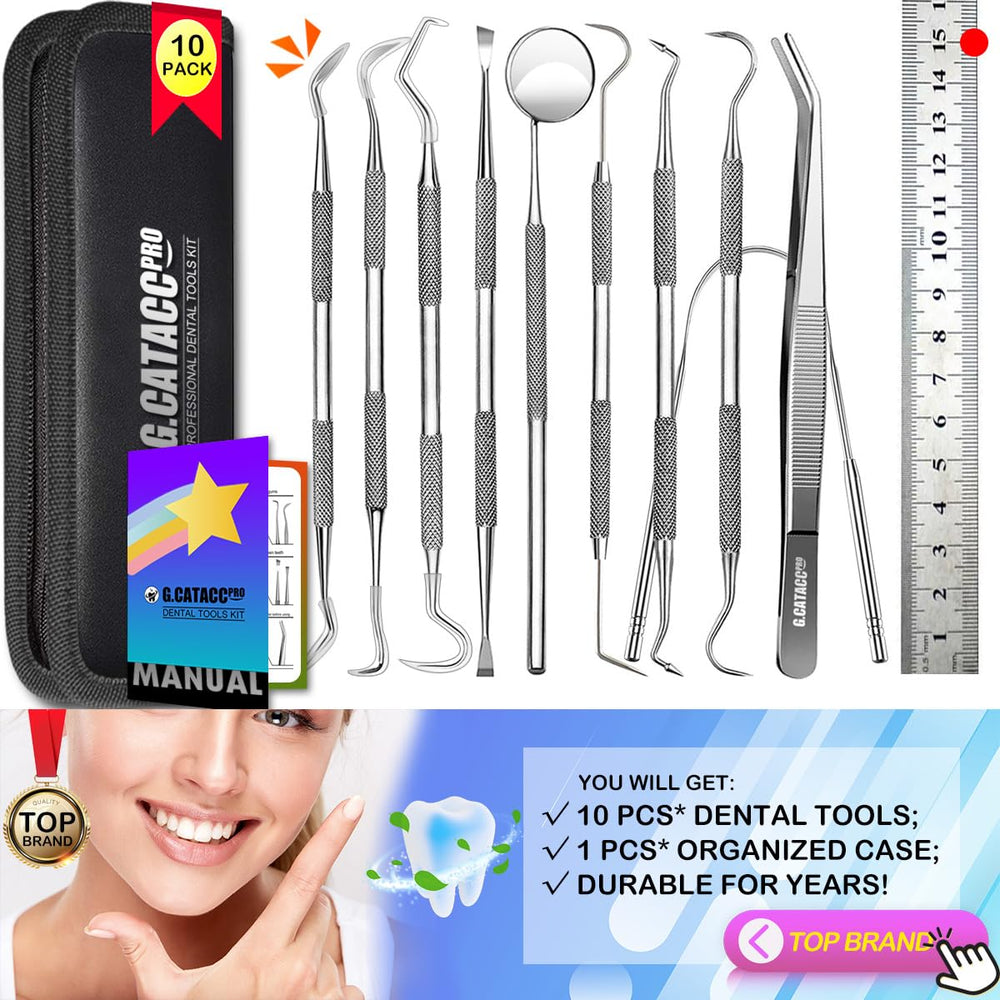 Portable dental hygiene kit with case for travel
