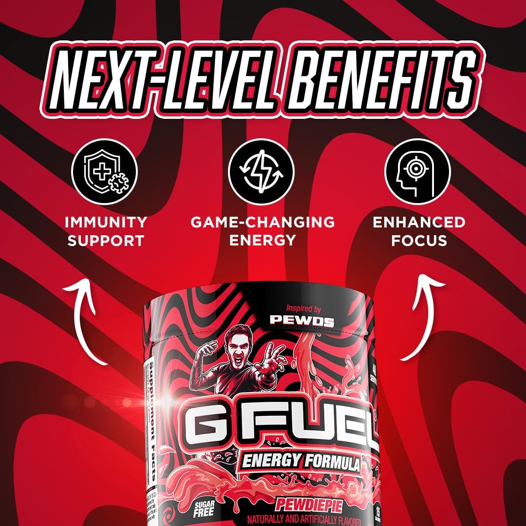 Side view of G Fuel PewDiePie container