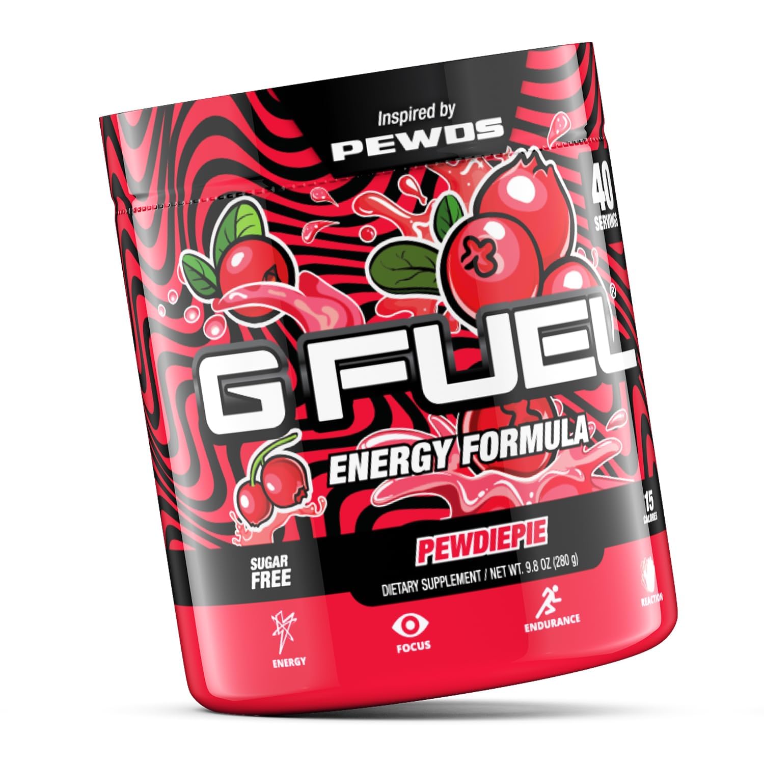 Unopened G Fuel PewDiePie Lingonberry 9.9oz box