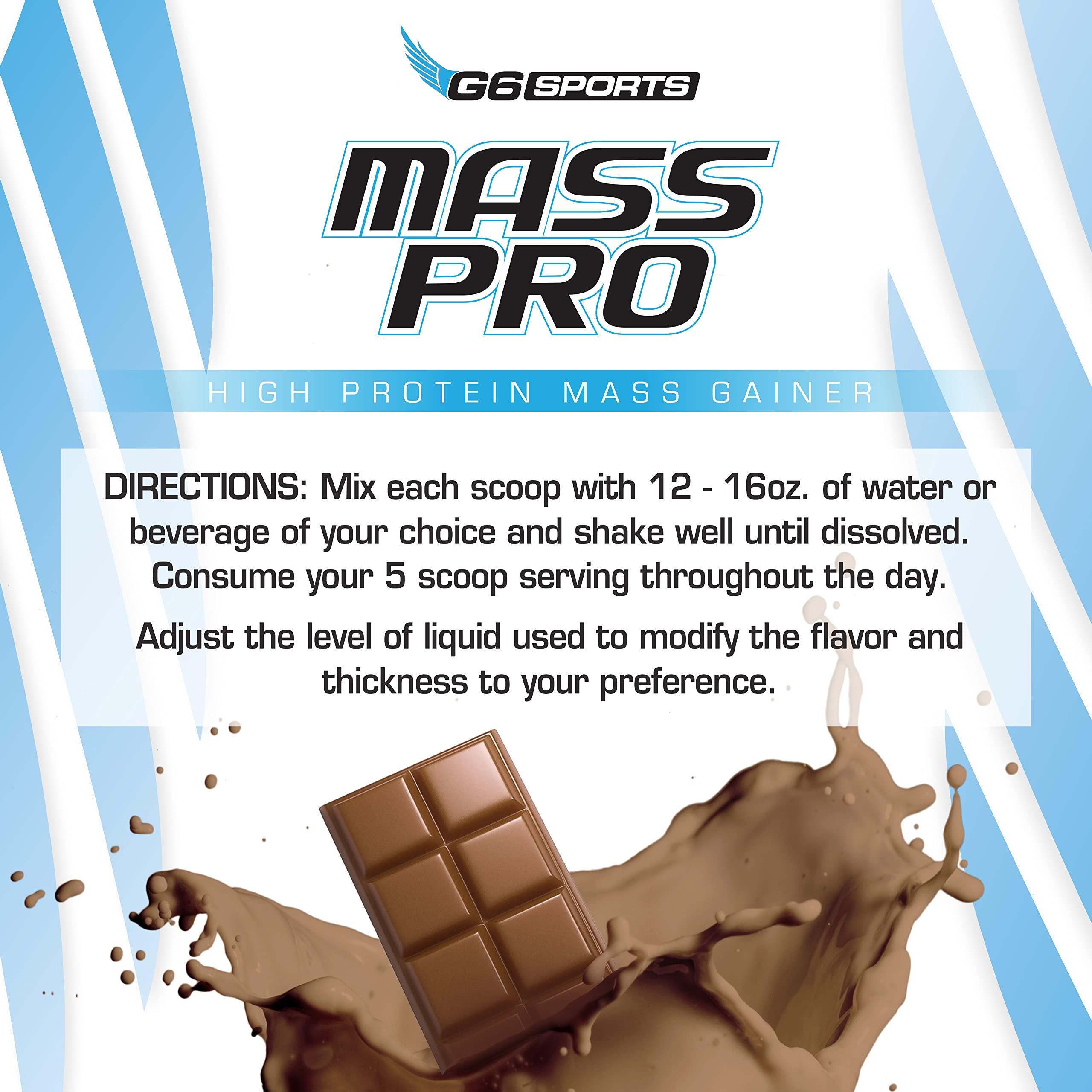 G6 Mass Pro mass gainer ingredients list