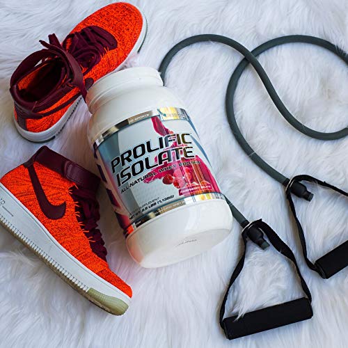 G6 Prolific Isolate Raspberry Gelato glass and shake ready for workouts