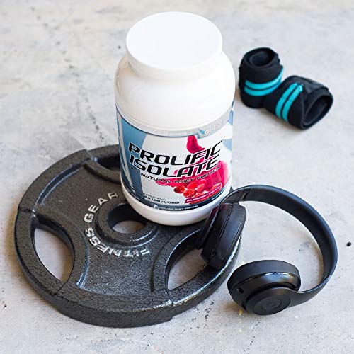 G6 Prolific Isolate Raspberry Gelato jar on bench conveys convenient ongoing supply