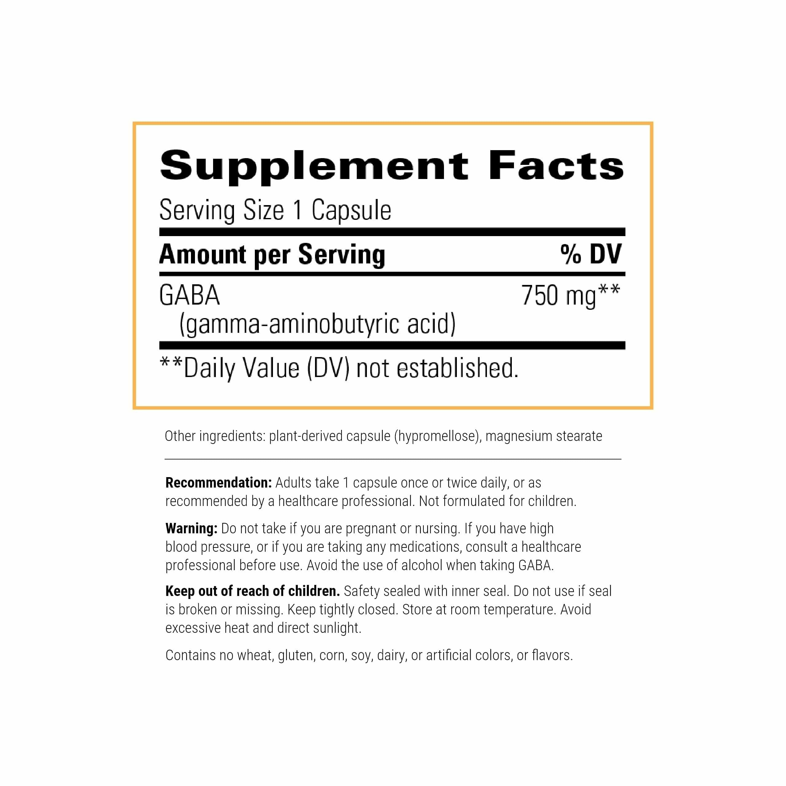 GABA brain health supplement pack shot