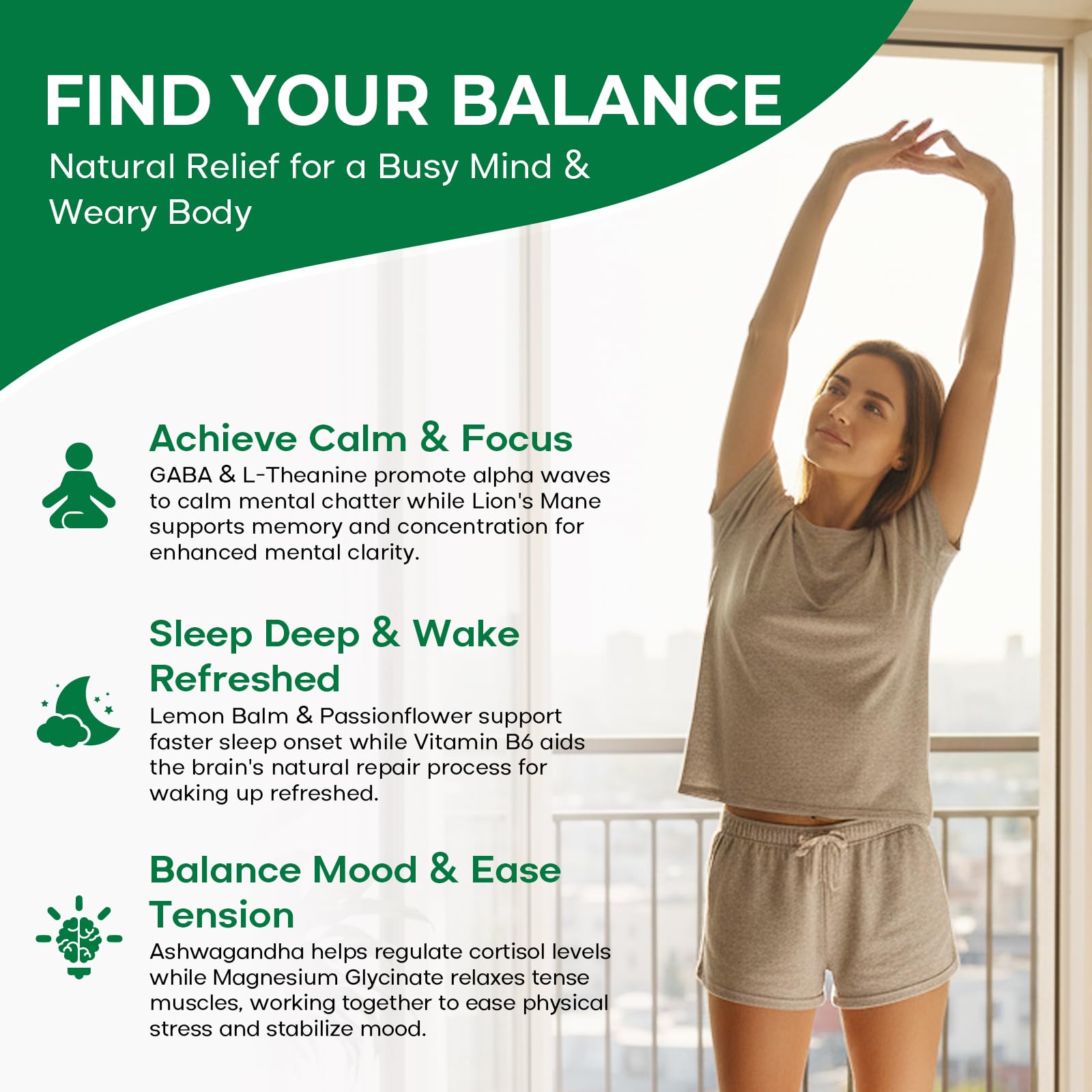 GABA L-Theanine Drops with Lion's Mane – 2oz (60ml)