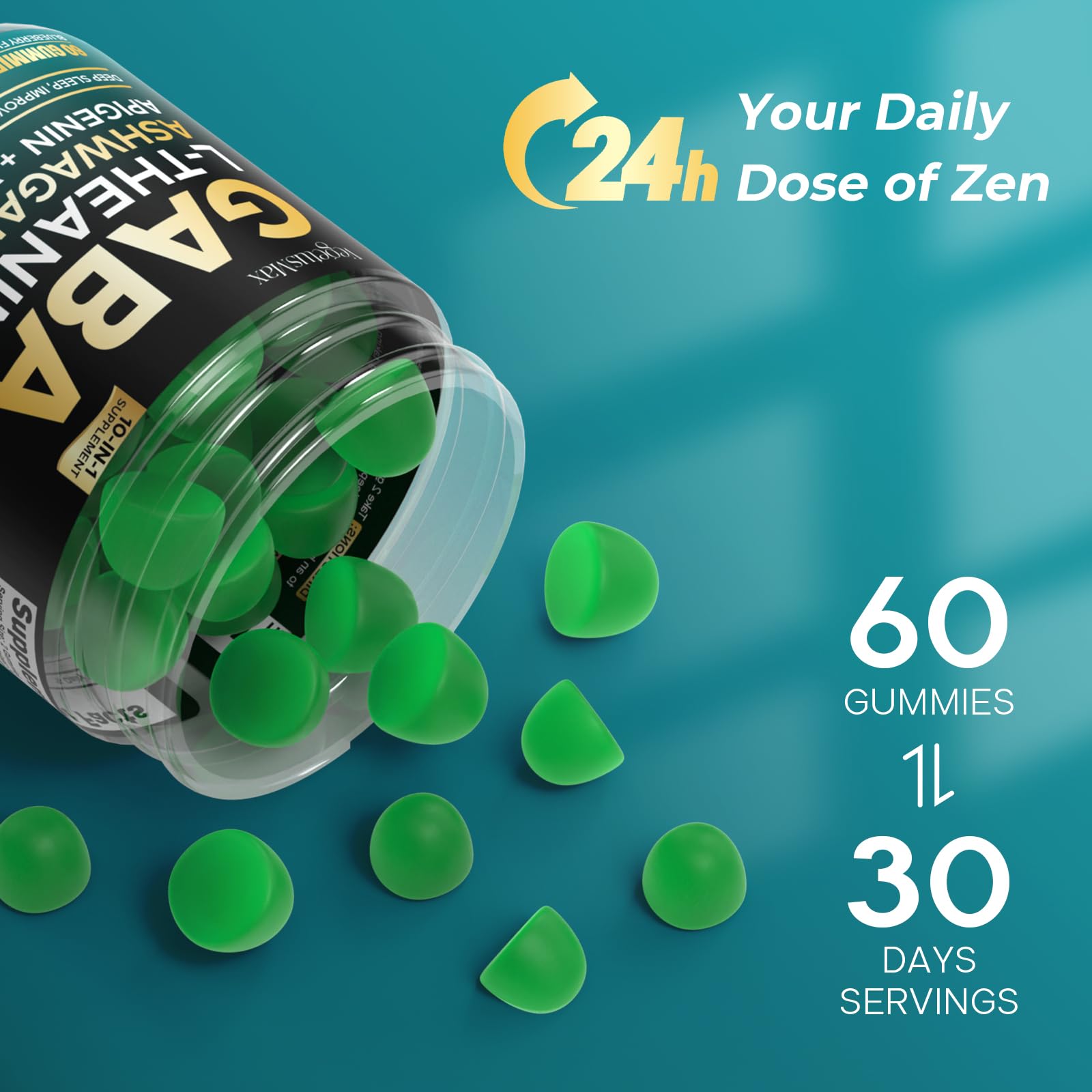 GABA L-Theanine Gummies recommended for sleep and stress relief