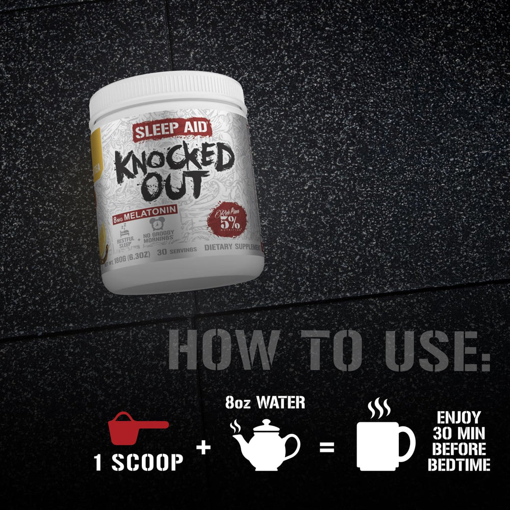 GABA, melatonin, chamomile, and tyrosine listed as active ingredients