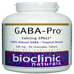 GABA-Pro Calming Effect Tropical Breeze 100 mg chewable tablets by Bioclinic Naturals