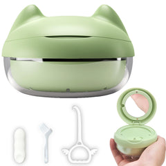 Gaboolo Green Cat retainer case front view