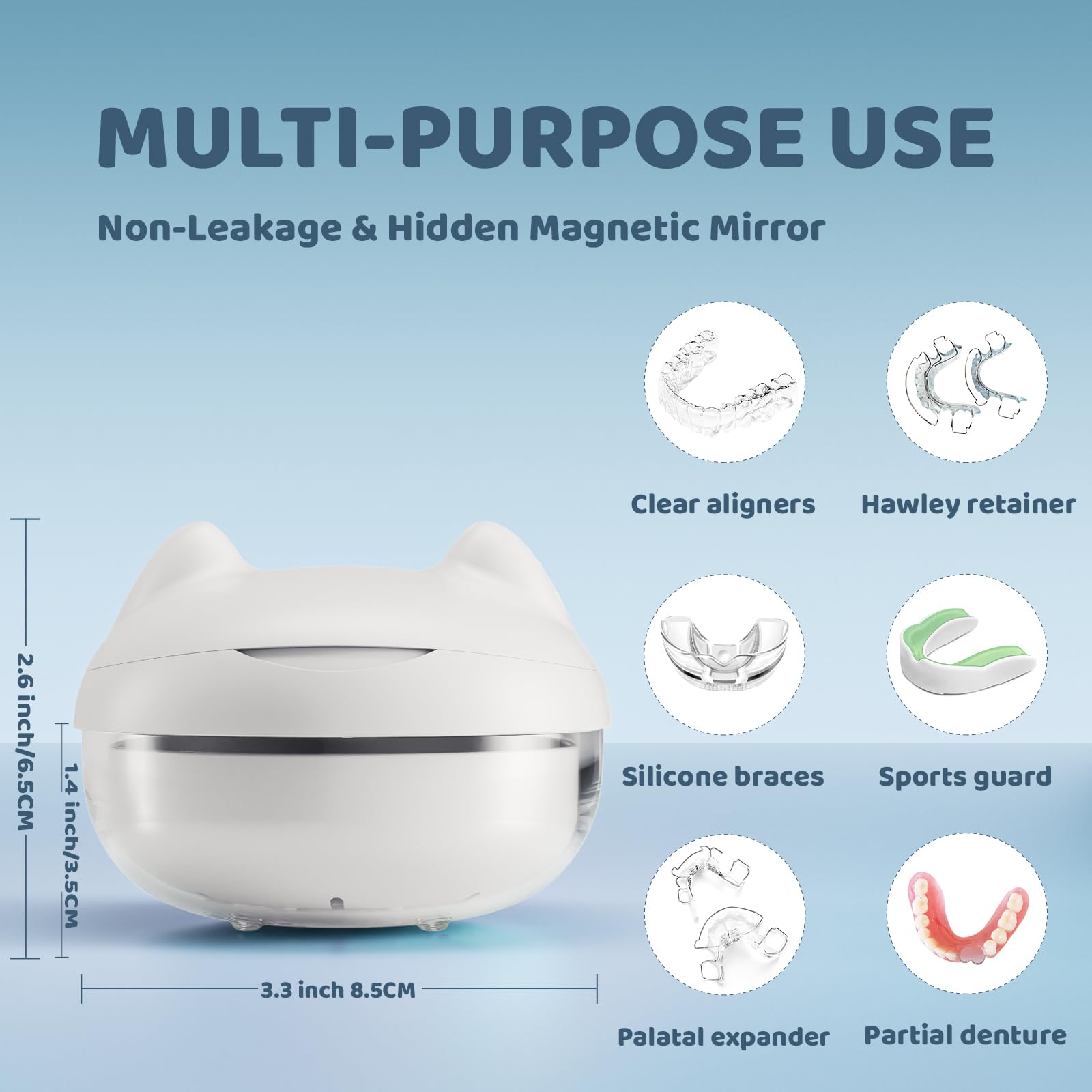 Leak-proof silicone seal detail on Gaboolo Retainer Case