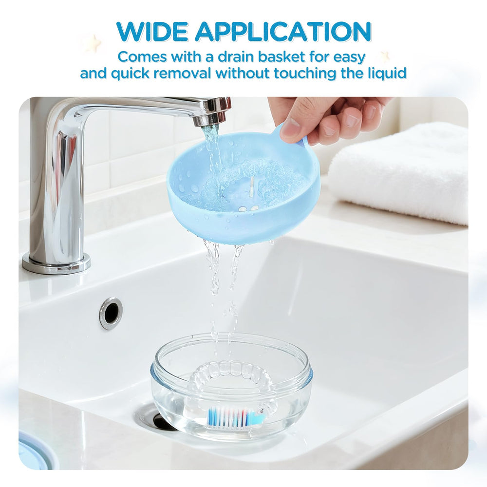 Built-in drainage basket inside Gaboolo Blue Cat case