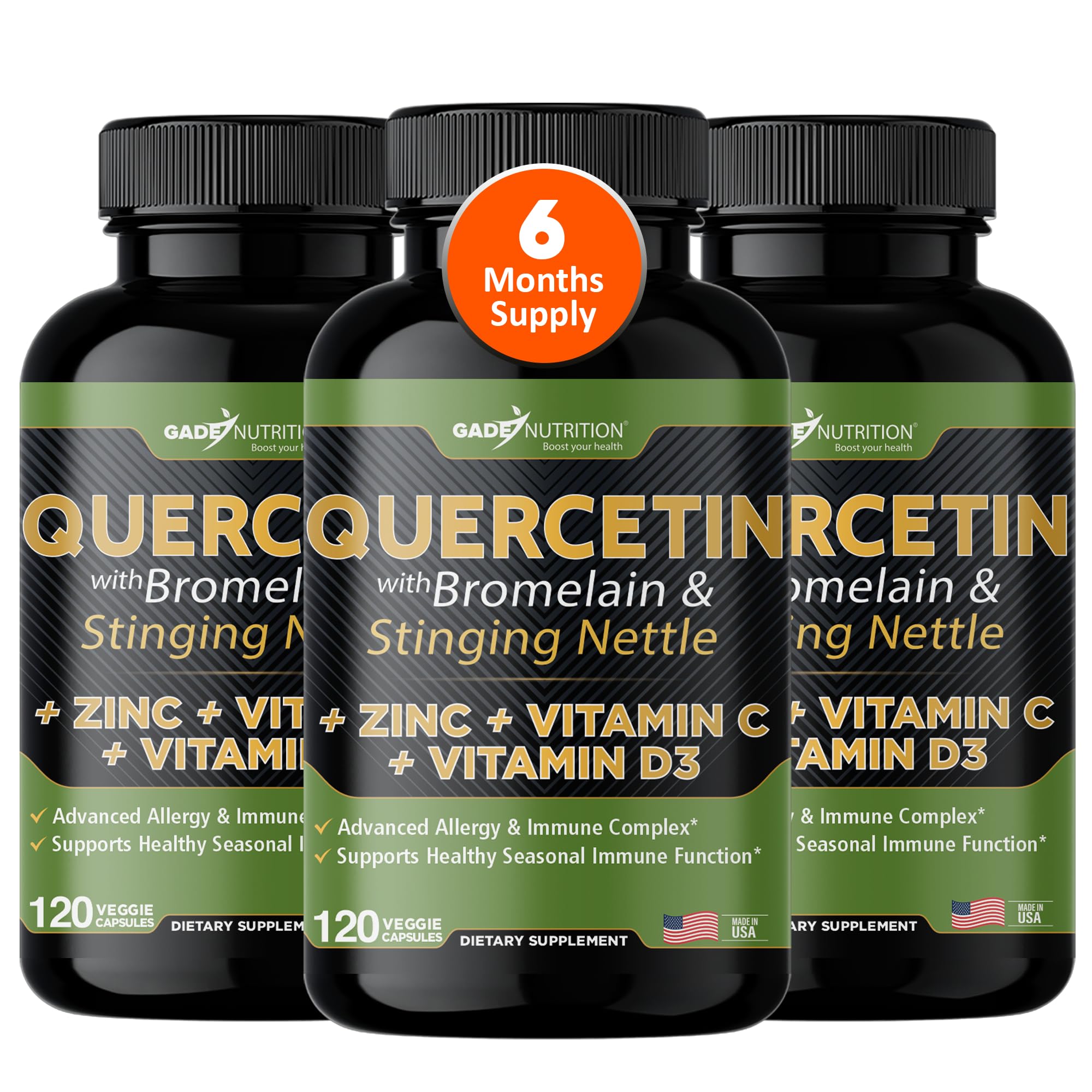 Gade Nutrition Quercetin 500mg bottle front