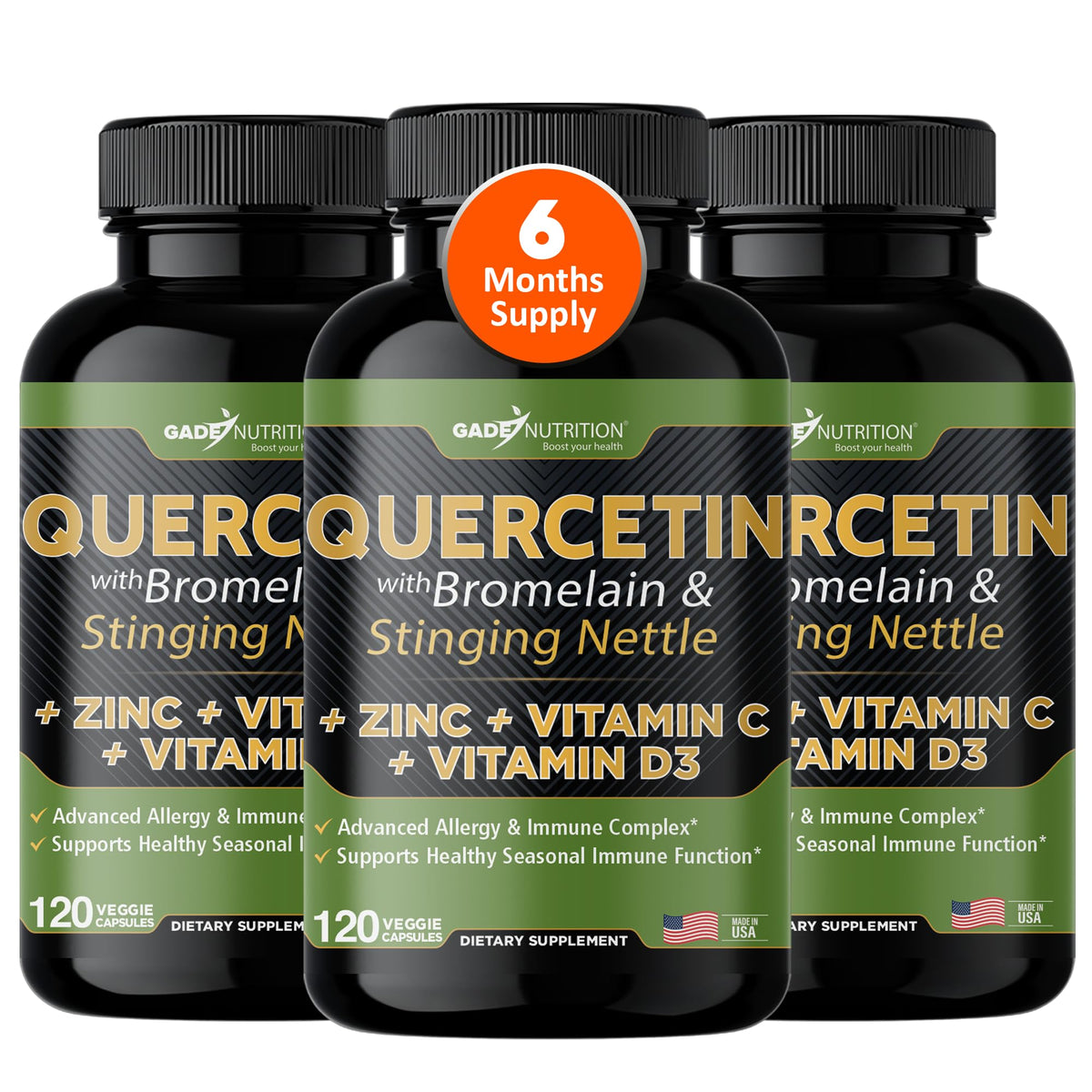 Gade Nutrition Quercetin 500mg bottle front