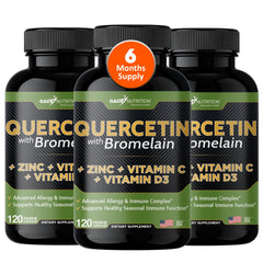 Bottle of Gade Nutrition Quercetin 500mg with Bromelain, Vitamin C, and Zinc