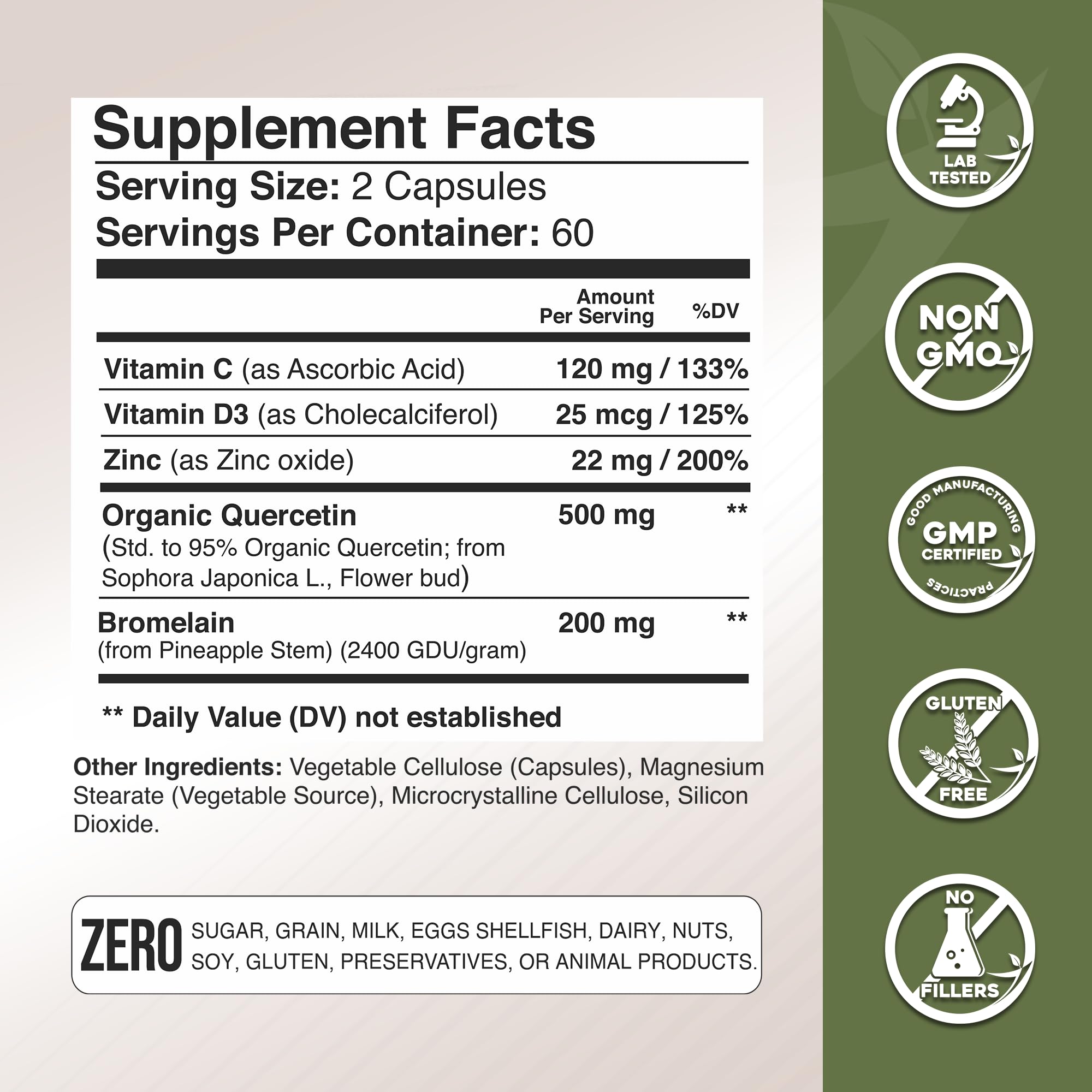 Bottle displaying Made in USA label