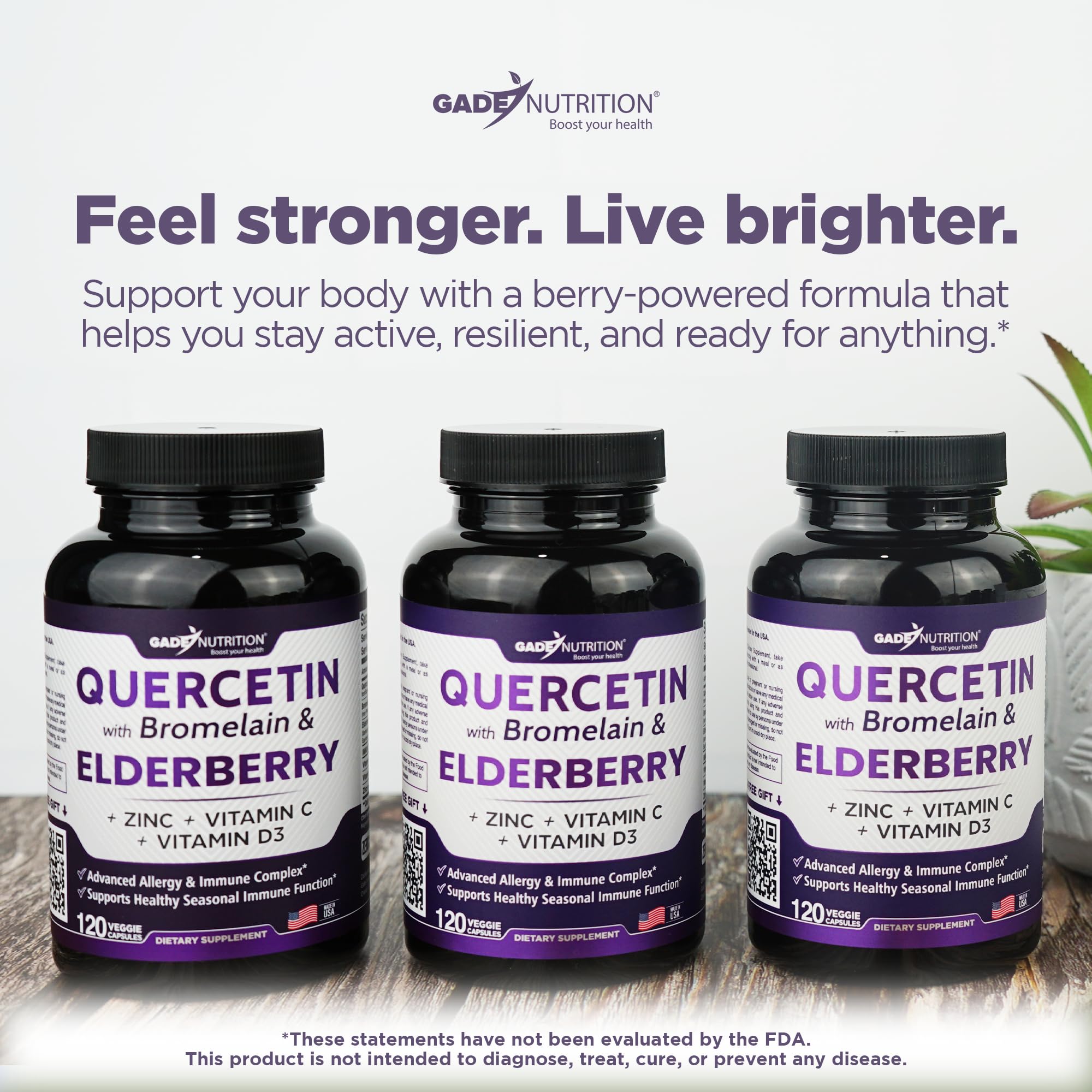 Third-party testing seal for purity and potency.