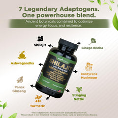 Herbal ingredients including Ashwagandha and Ginseng