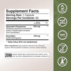 Ingredient highlights for quercetin phytosome and bromelain