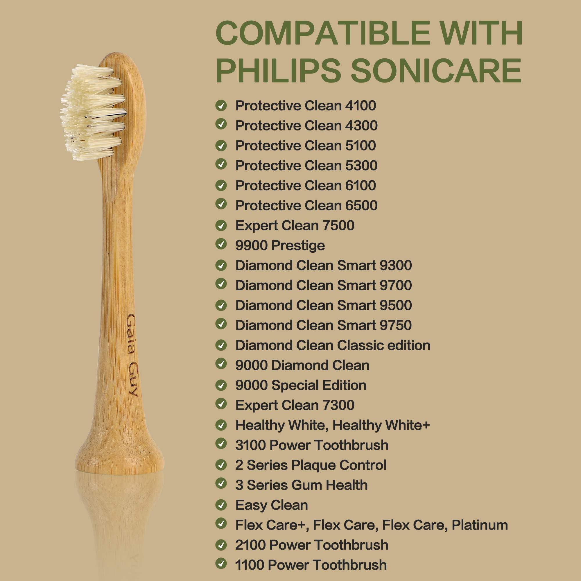 Compatibility with Philips Sonicare HX3/HX6/HX8/HX9 models