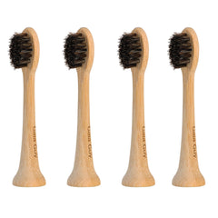 Gaia Guy bamboo and horsehair bristle head 4-pack with uncoated bamboo