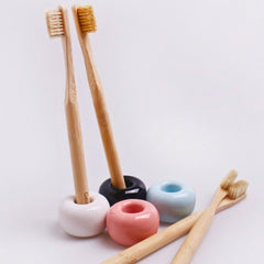 Natural boar bristles on Gaia Guy toothbrush