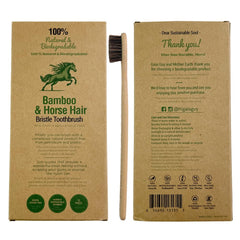 Biodegradable bamboo toothbrush illustrating zero-waste concept