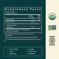 Ashwagandha liquid phyto-caps label details