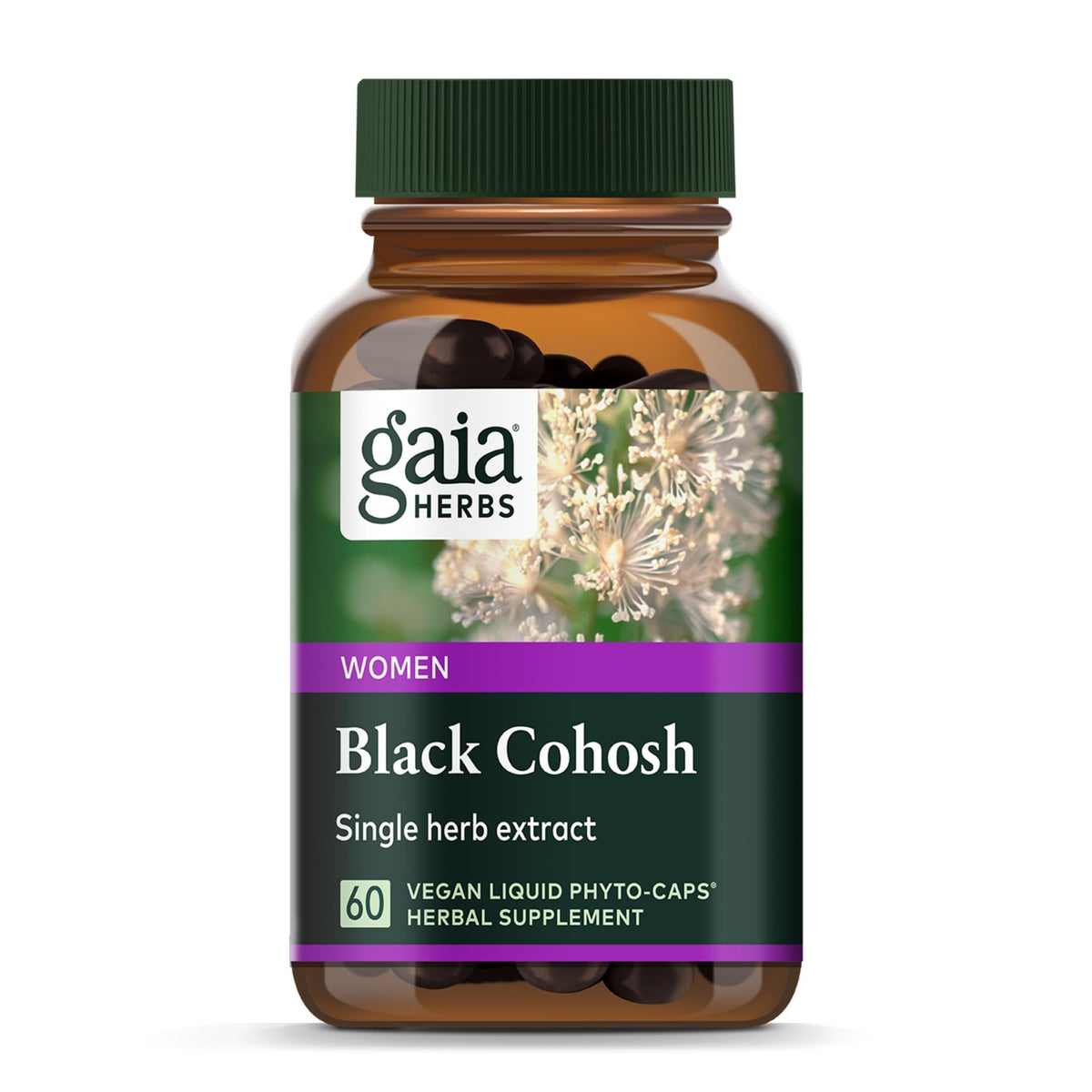 Gaia Herbs Black Cohosh bottle front view