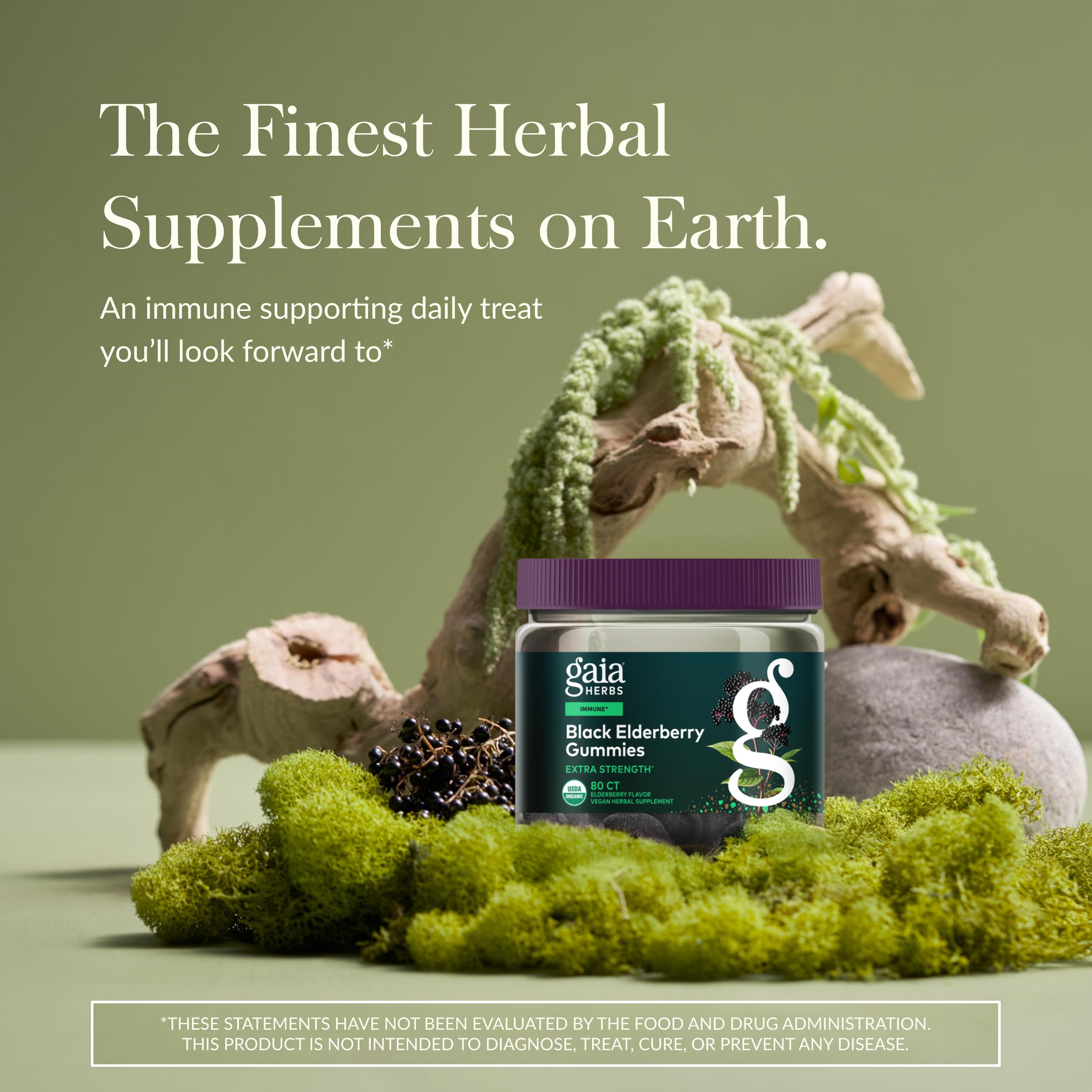 Gaia Herbs Black Elderberry Gummies packaging image