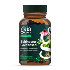 Gaia Herbs Echinacea Goldenseal bottle and label