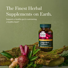 Gaia Herbs Ginger-Beet Postbiotic packaging
