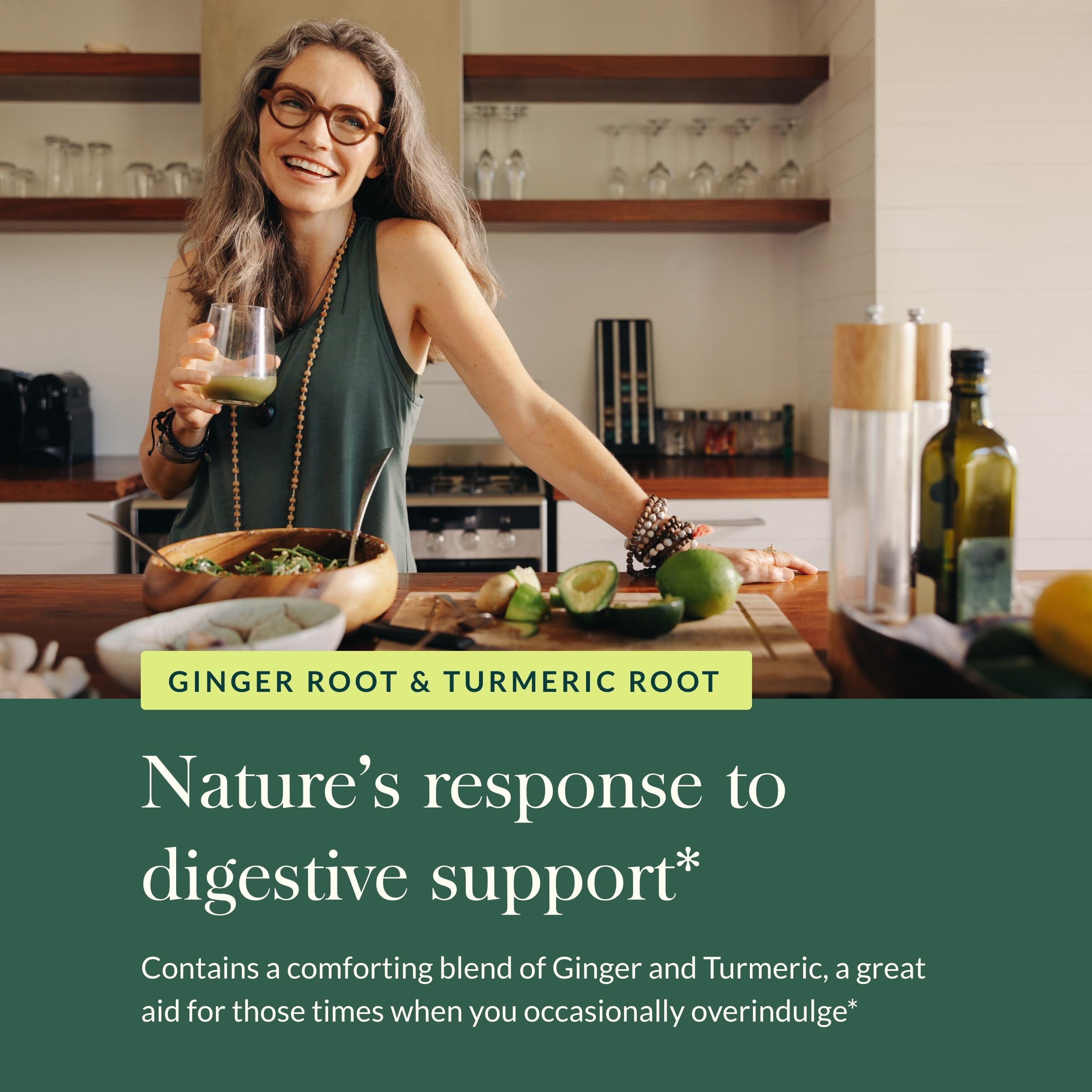 Gluten-free and vegan Gaia Herbs Ginger Supreme label