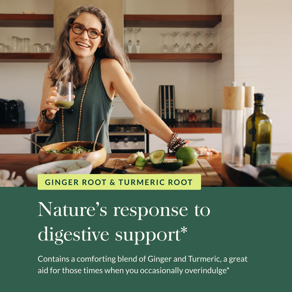 Gluten-free and vegan Gaia Herbs Ginger Supreme label