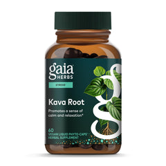 Gaia Herbs Kava Root phyto-capsules bottle exterior