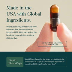 Saw Palmetto, Maca and Oats components in the blend