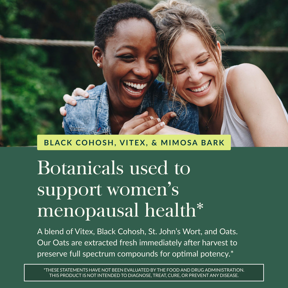 Gaia Herbs Menopause Support Daytime product label close-up