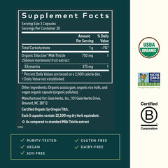 Full-spectrum milk thistle extract used in Gaia Herbs formula