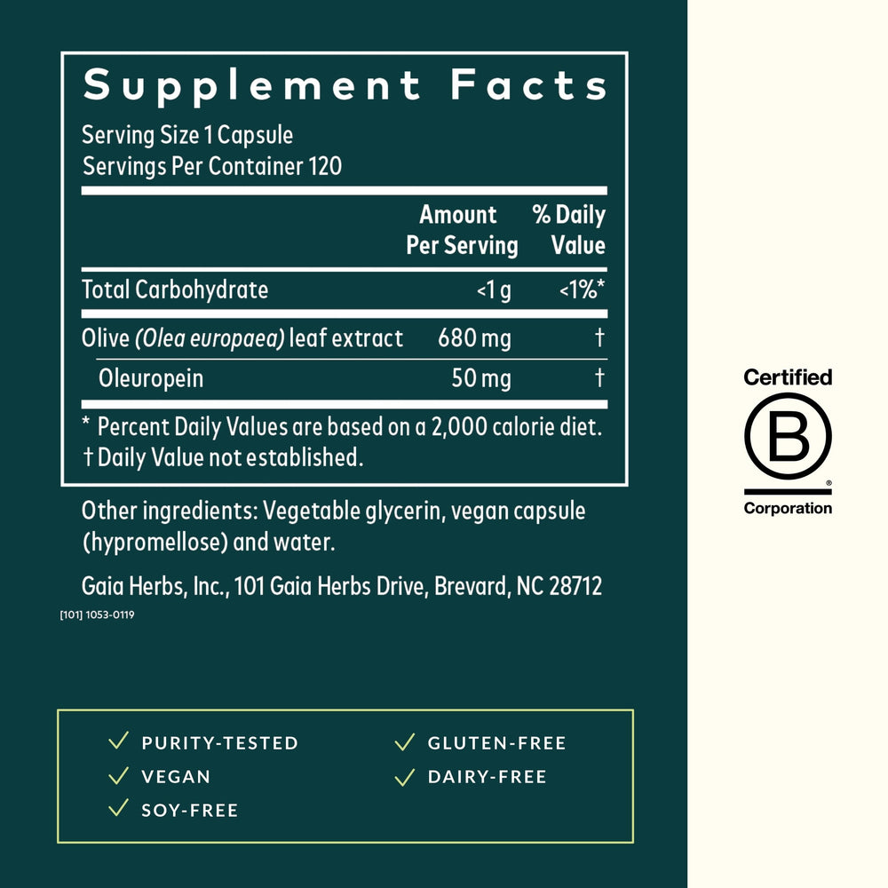 Olive leaf extract and oleuropein content illustration
